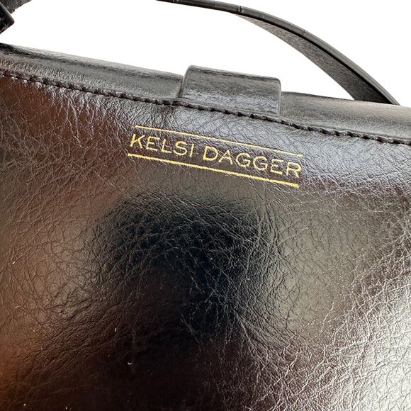 Kelsi Dagger Black Crossbody with Gold Clasp - Picture 8 of 16